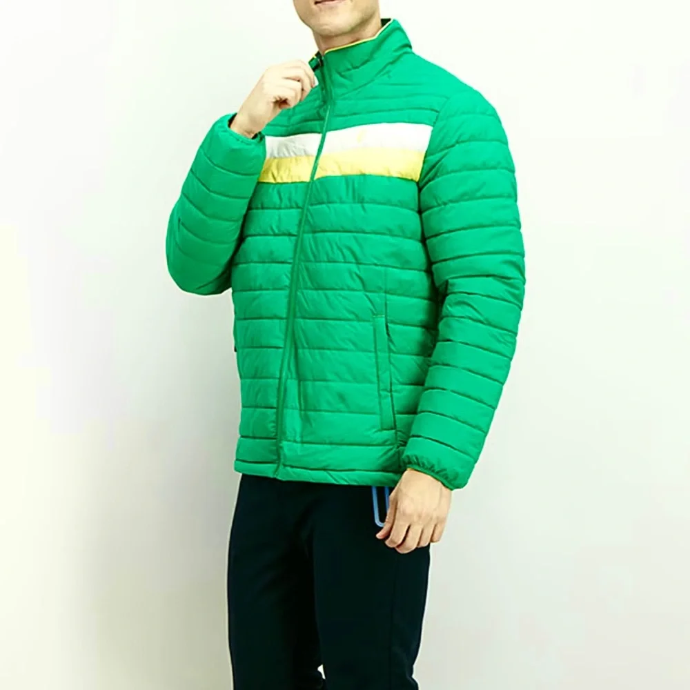 IZOD Mock Neck Quilted Puffer Jacket NEW Size XL Green